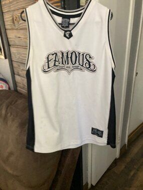 Famous Stars and Straps Mens Jersey Tank Top Size XL Staining